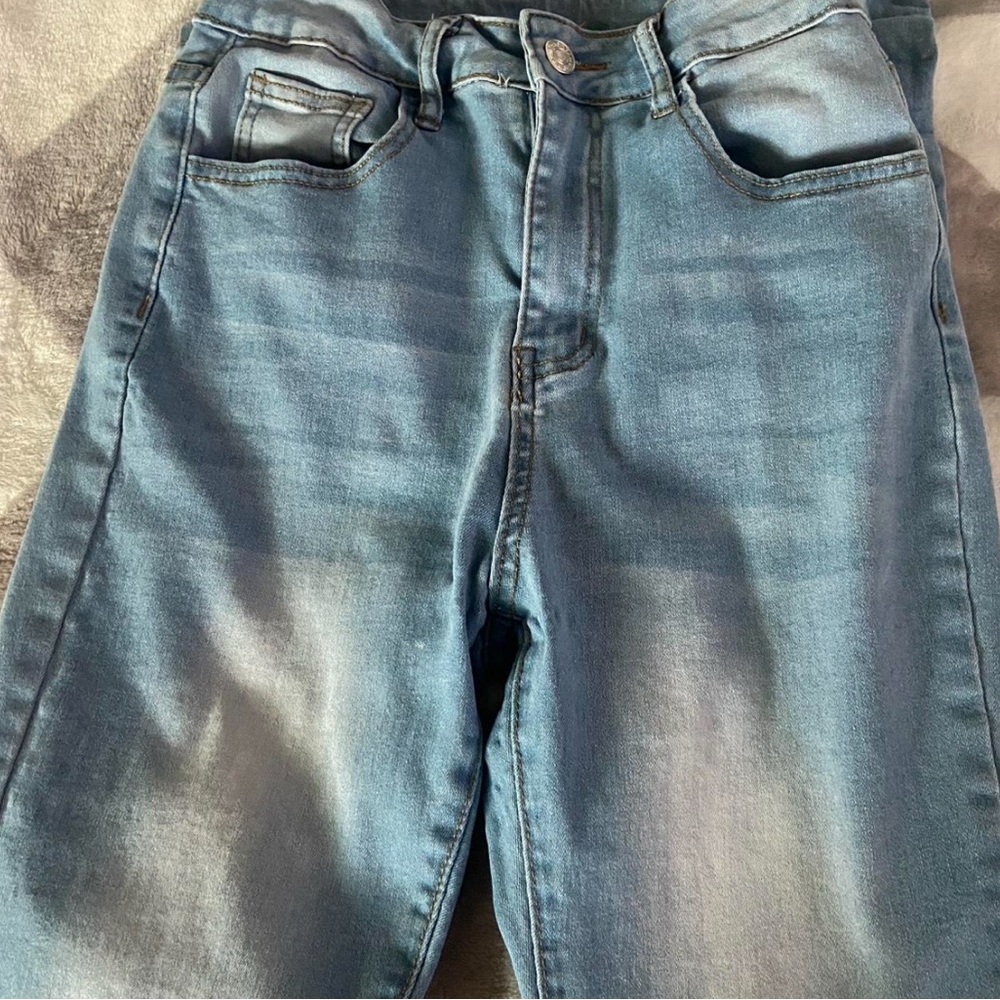 SHEIN Women's Light Blue Skinny Jeans